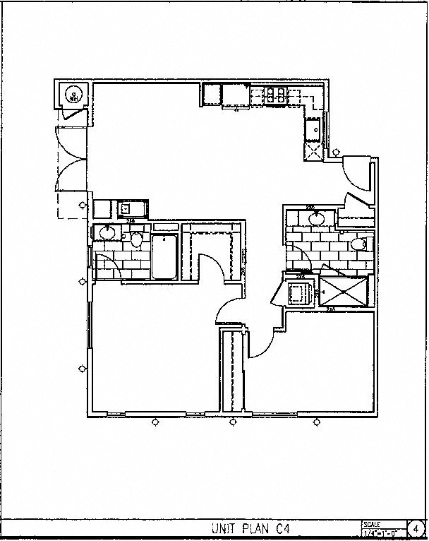 Floor plan for 2 beds, 2 baths, 1845 sqft